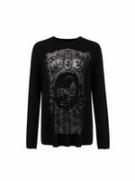 Burnout Knit Crewneck Sweater