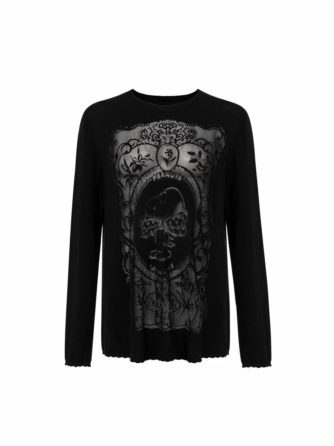 Burnout Knit Crewneck Sweater