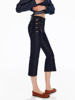 Low Waist Button Flare Pants