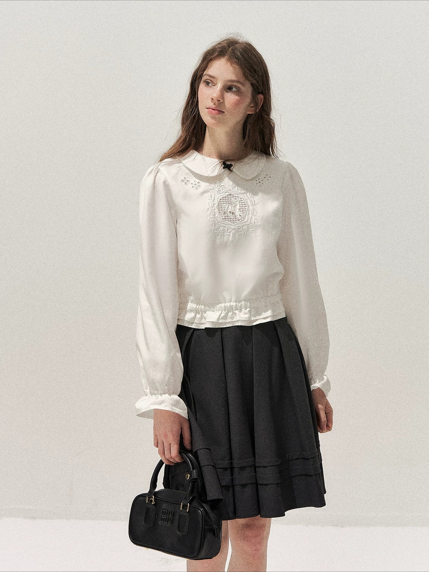 Peter Pan Collar Deer Reversible Shirt
