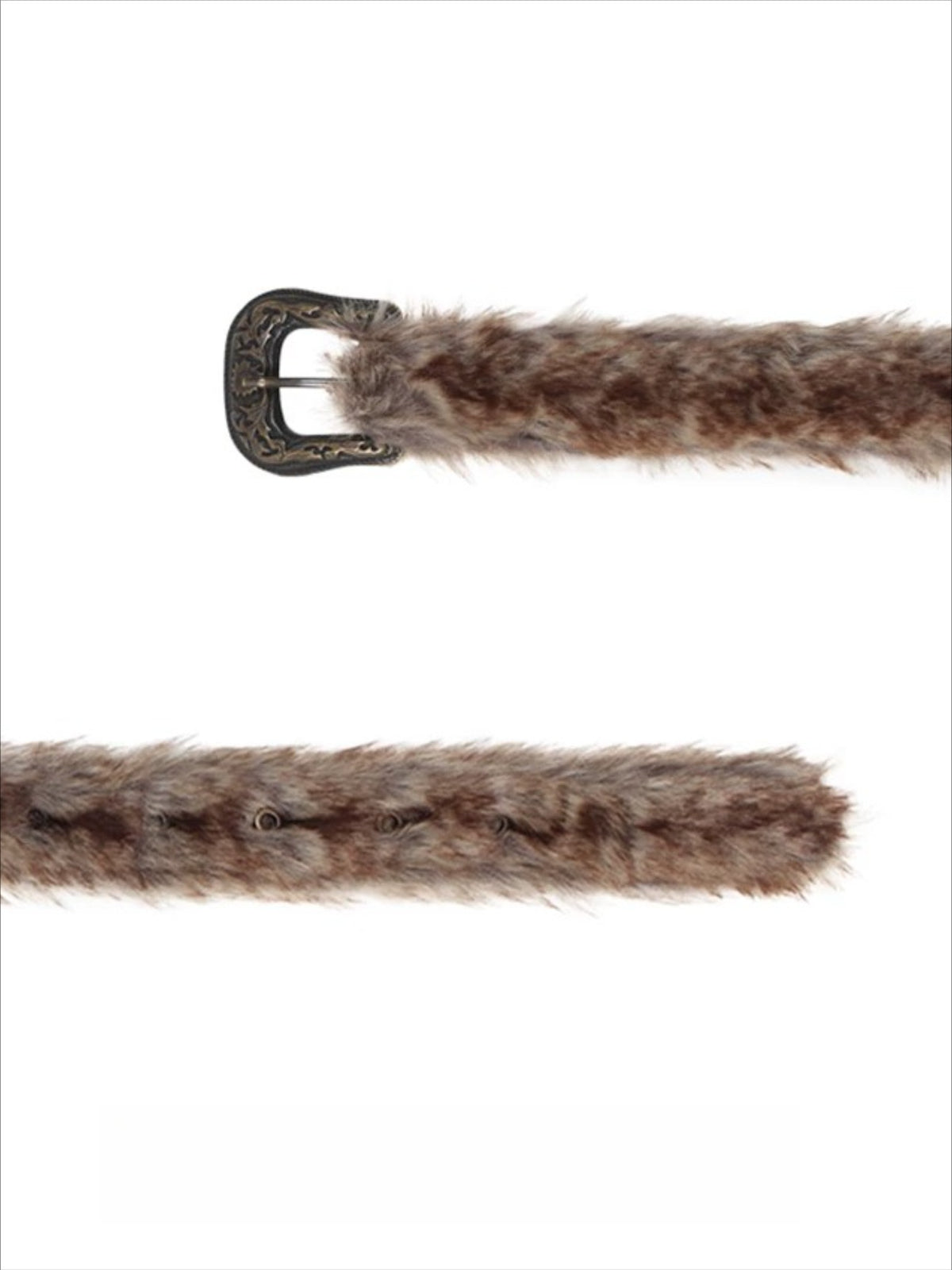 Gradient Faux Fur Belt