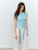 Letter Print Fitted T-shirt