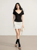Ruched V-Neck Top