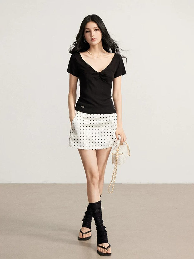 Ruched V-Neck Top