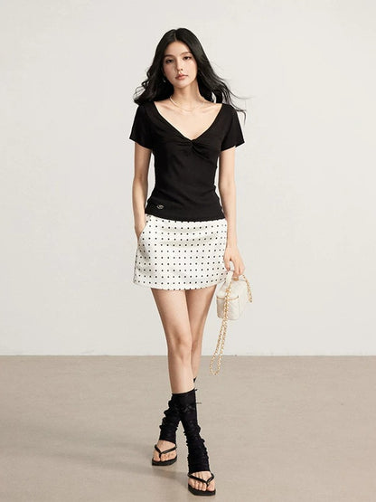 Ruched V-Neck Top