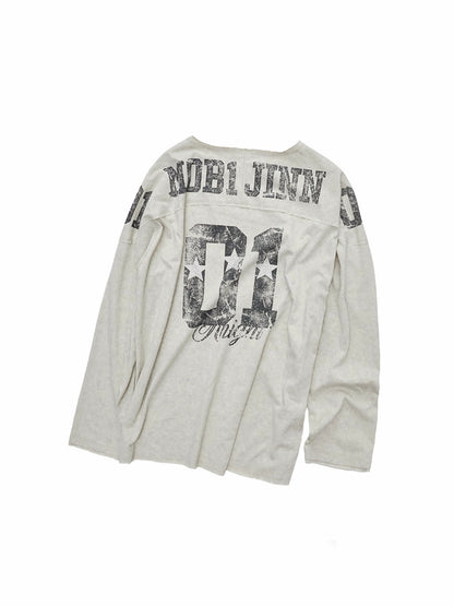 Football Rhinestone Long Sleeve Tee
