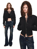 Rhinestone Cutout V-Neck Long Sleeve Top