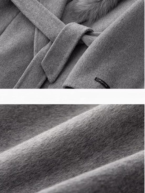 Oversized Wool Tie Coat