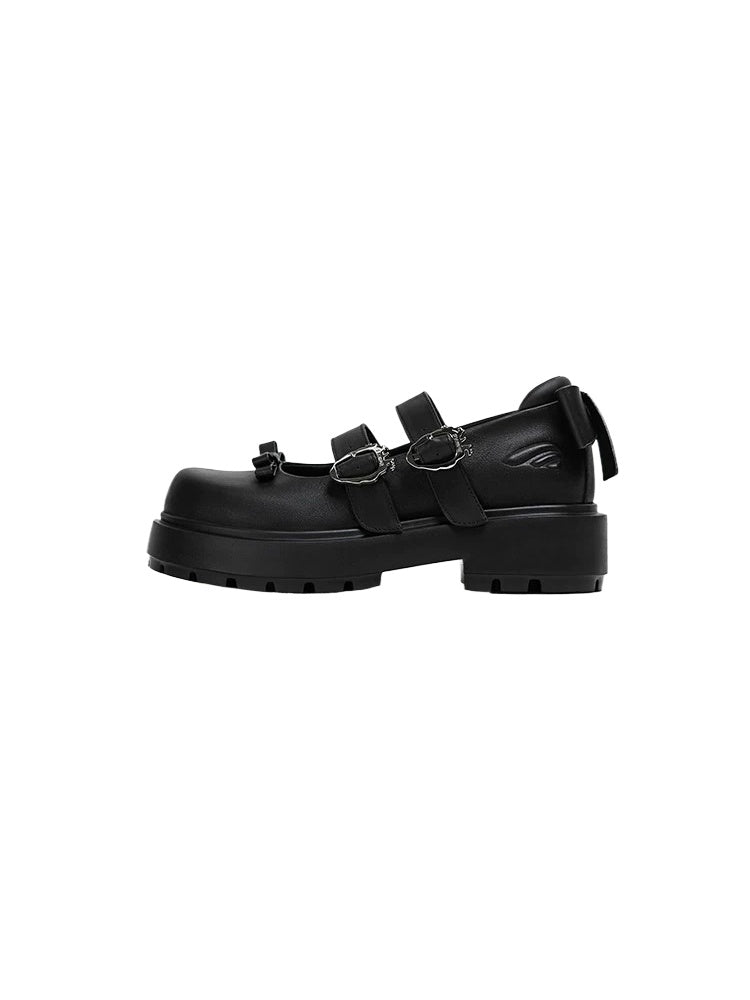Black Bow Mary Jane Shoes
