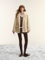 Shearling Embroidered Suede Jacket