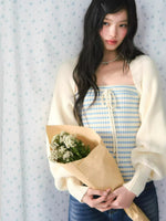 Striped Bandeau Cardigan Set
