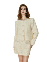Jacket & Classic Pearl Tweed Skirt Set