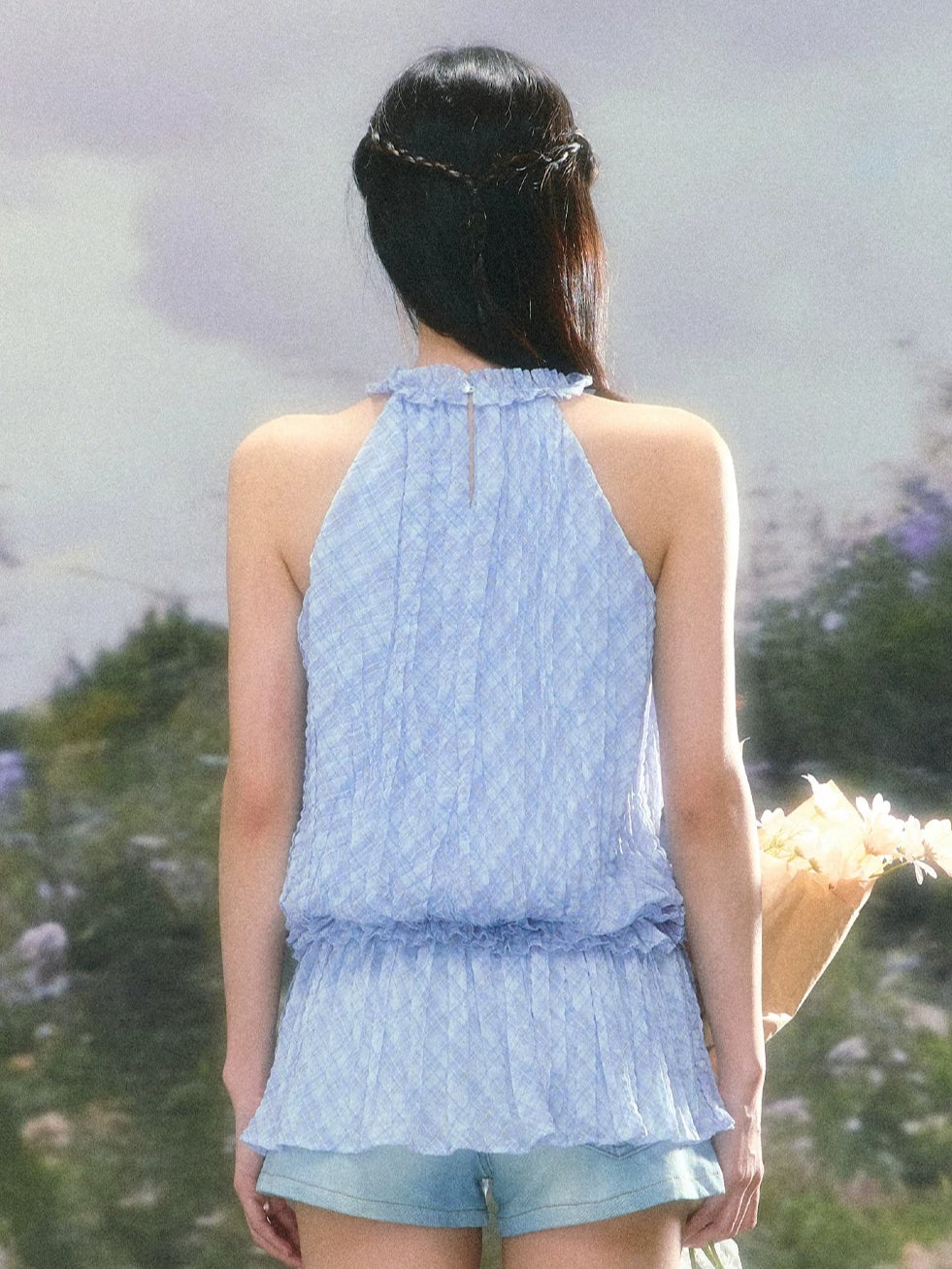 Textured Halter Dress