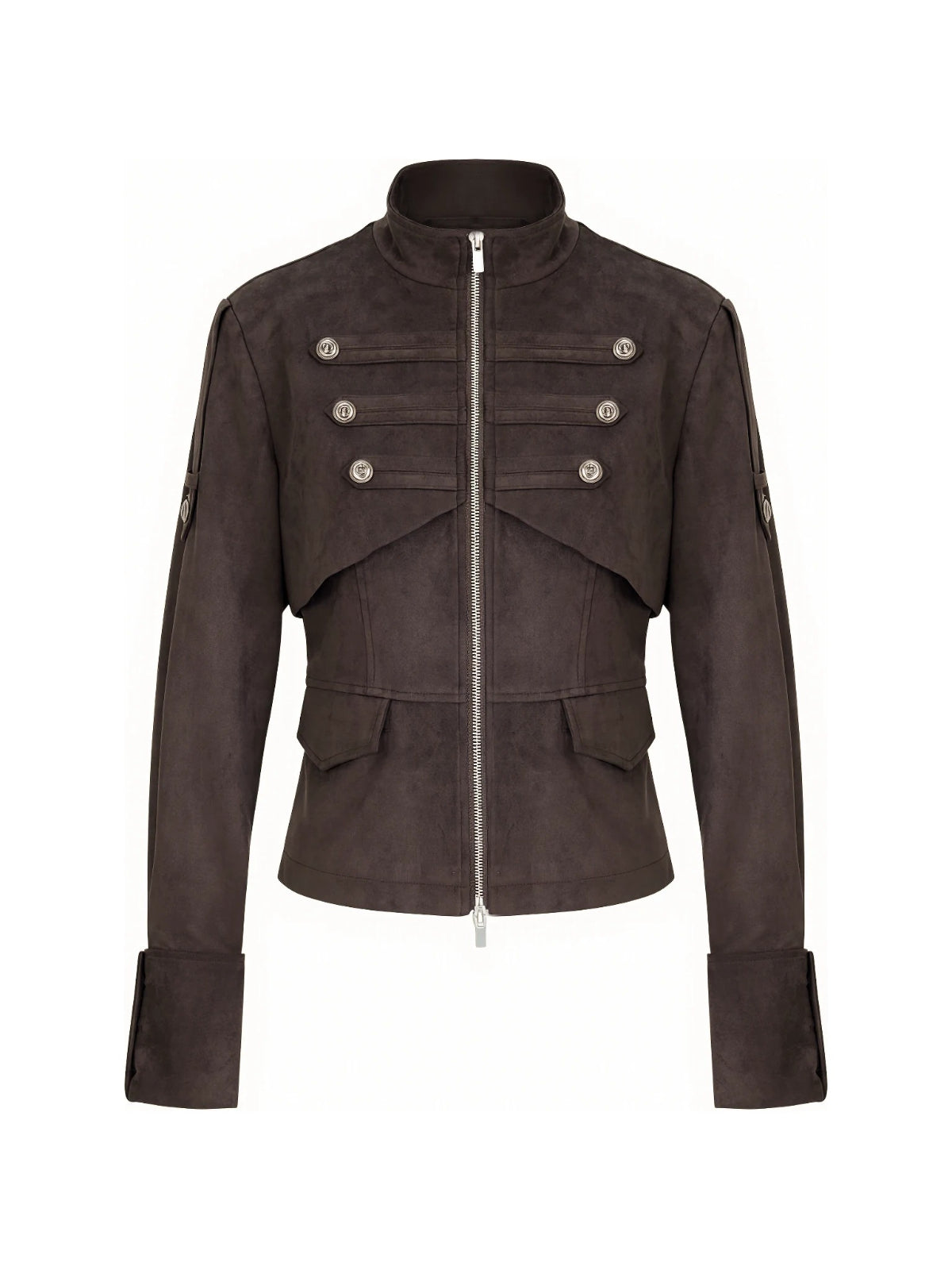 Vintage Suede Stand Collar Jacket