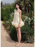 Sequin One Shoulder Backless Dress