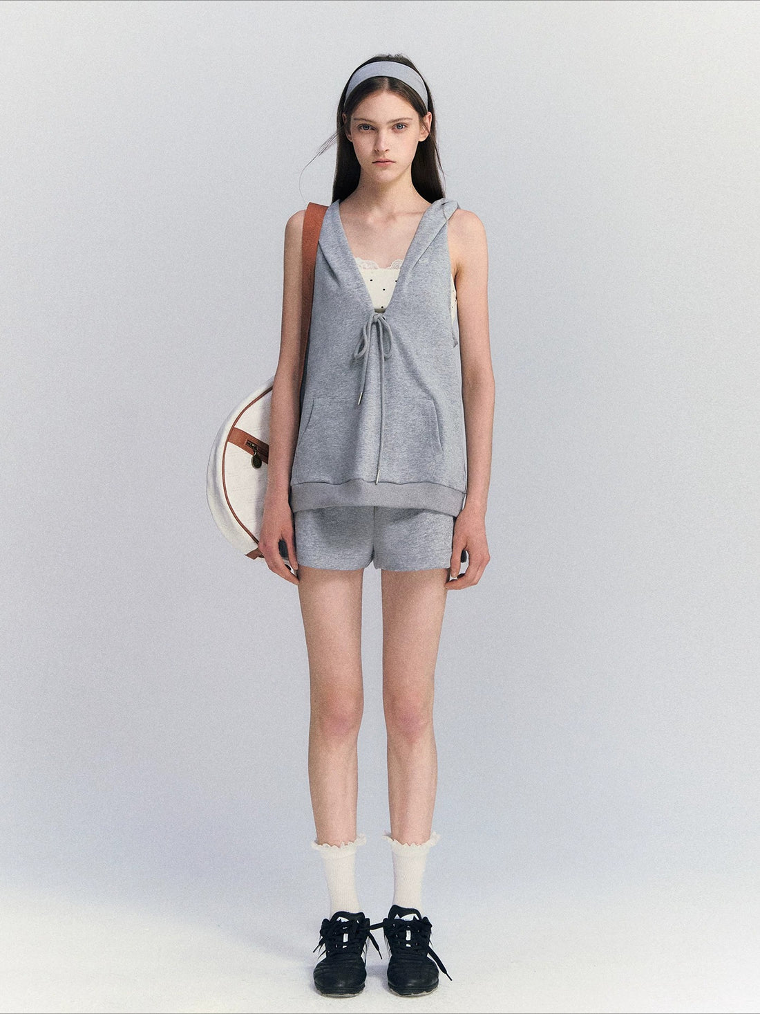 Hooded Vest Shorts Set