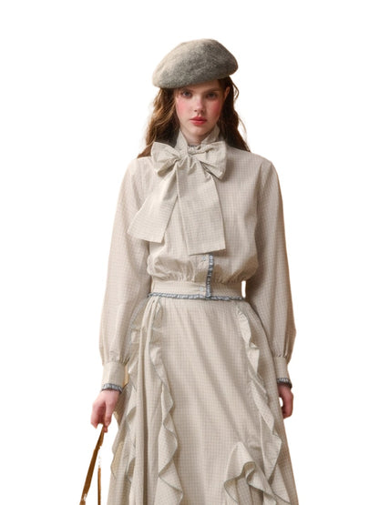 Organic Cotton Gingham Shirt Set