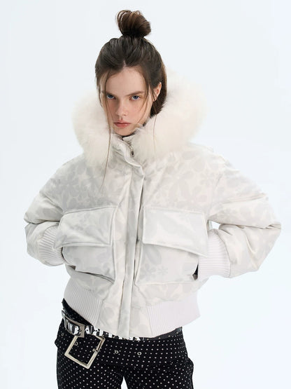 Vintage Print Down Jacket