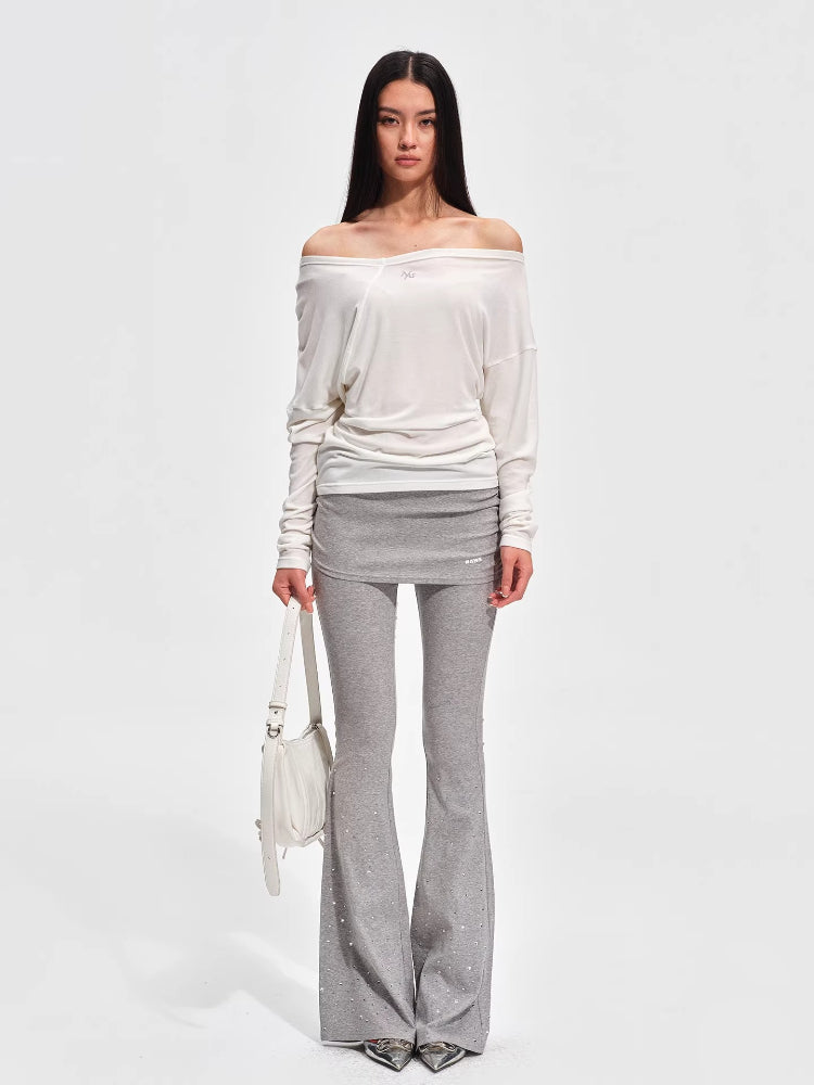 Glitter Layered Knit Pants