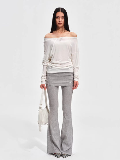 Glitter Layered Knit Pants