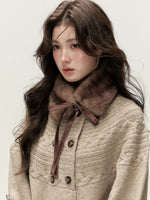 Vintage Bow Faux Fur Collar