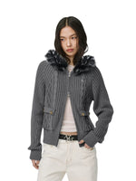 Solomon Cable Knit Hooded Cardigan