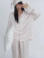 Purple Floral Polka Dot Loungewear Set