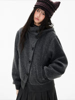 Hooded Button Jacket