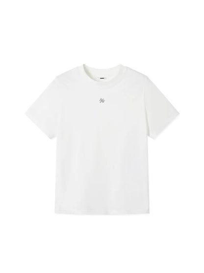Embroidered Badge Cropped T-Shirt