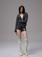 Hooded Backless Vest & Hoodie Set