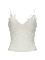 Lace Trim Padded Camisole Top