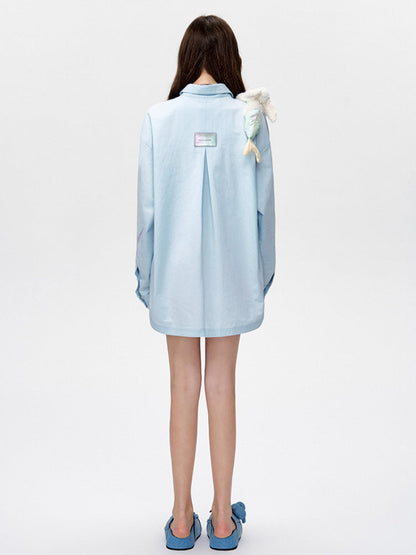 Graffiti Oversized Shirt Jacket
