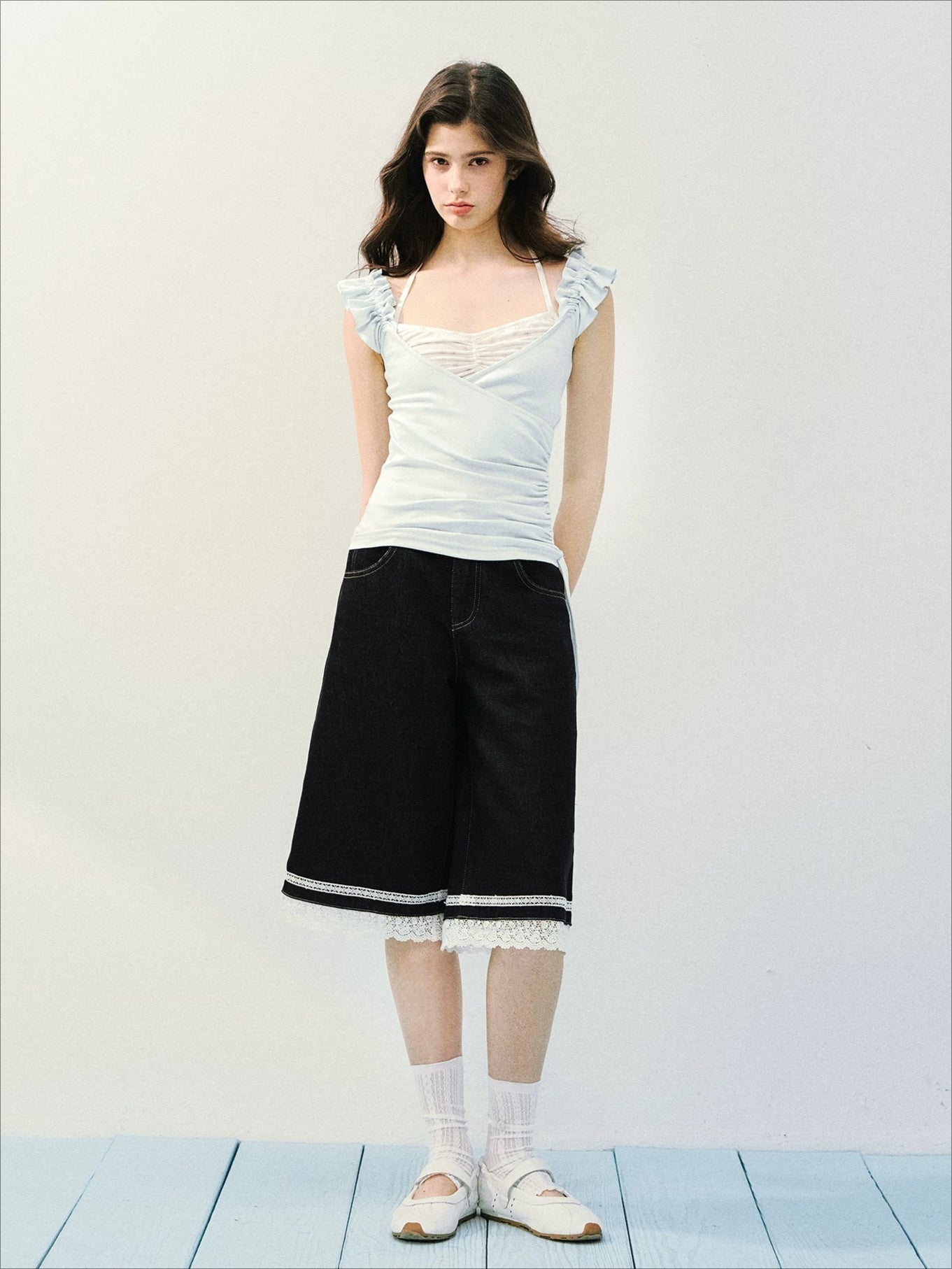 Pink &amp; Blue Layered Ruffle Tee