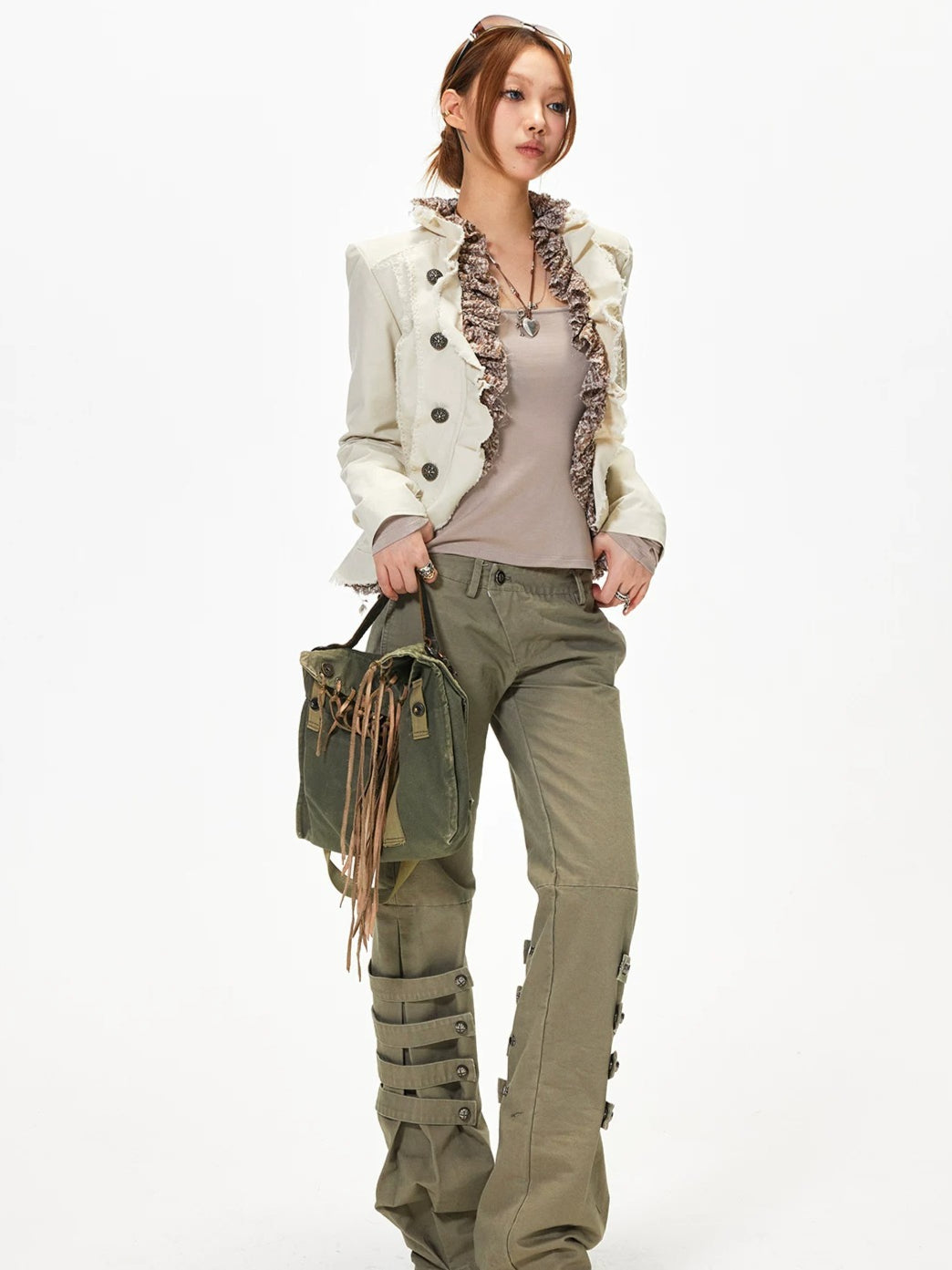 Strap Flare Pants