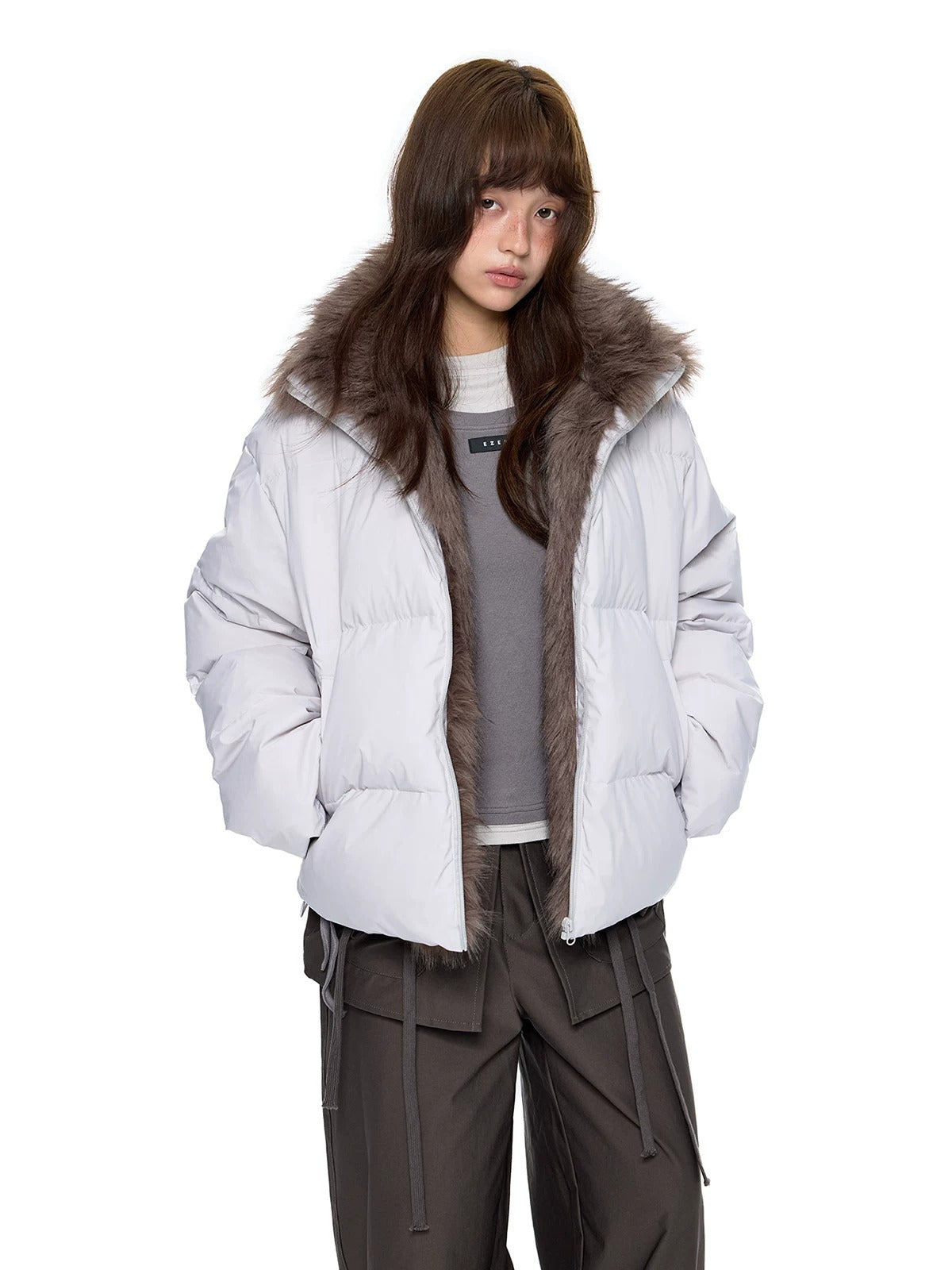 Vintage Fur Collar Down