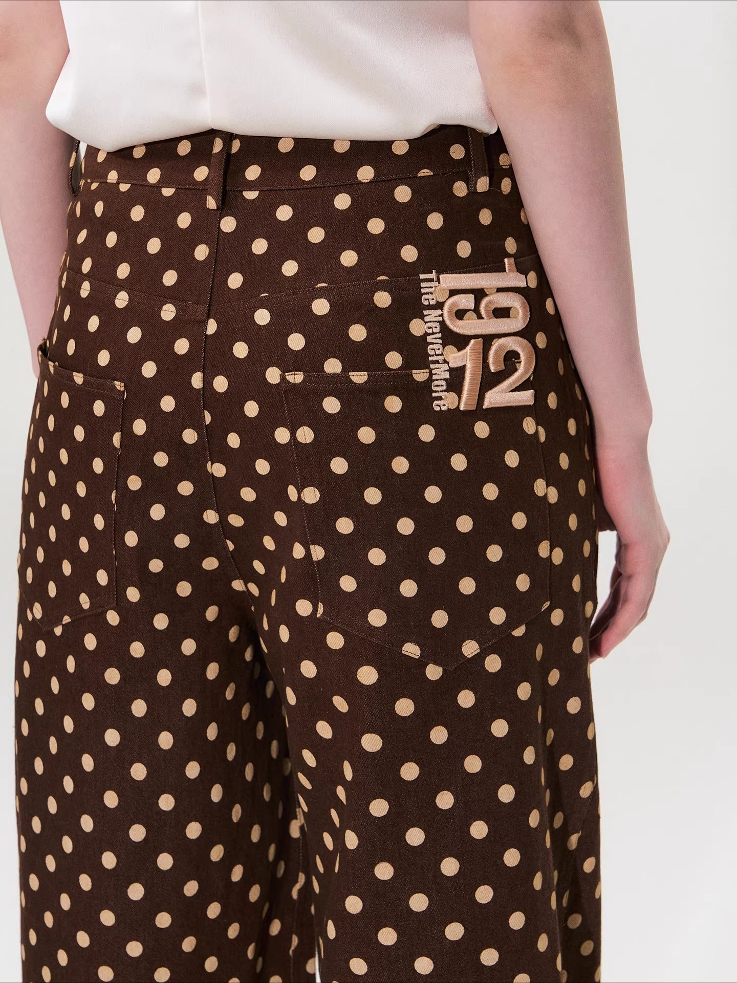 Brown Polka Dot Jeans