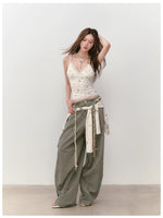 Printed Lace Trimmed Camisole