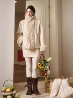 Travel Plan Shearling Fleece-Lined Stand Collar Jacket