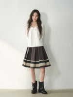 White Bow Lace A-Line Pullover Shirt
