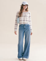French Lace Wide Leg Jeans