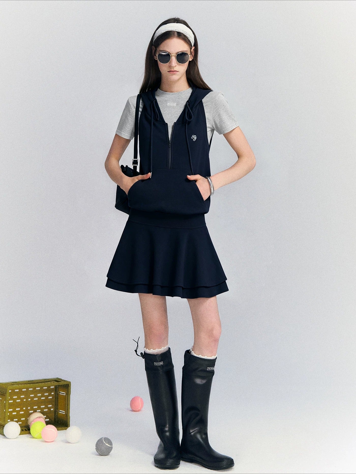 Hooded Layered Romper