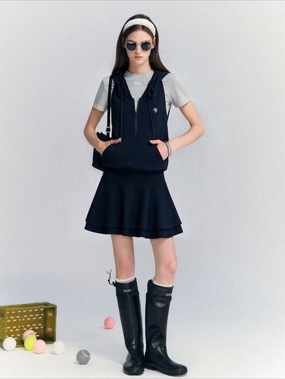 Hooded Layered Romper