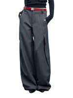 Wool Blend Curve Trousers
