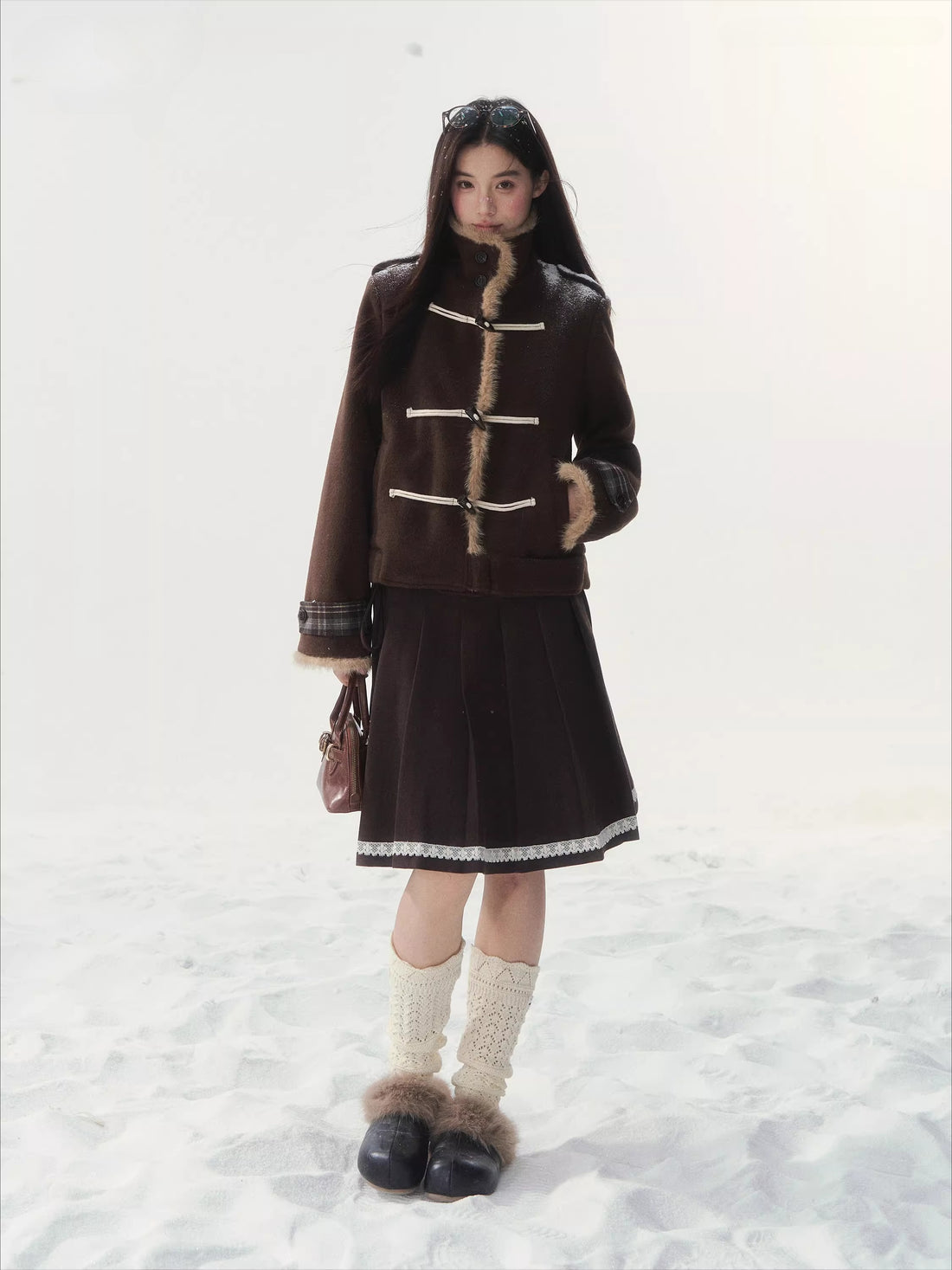 Oak Brown Toggle Wool Coat