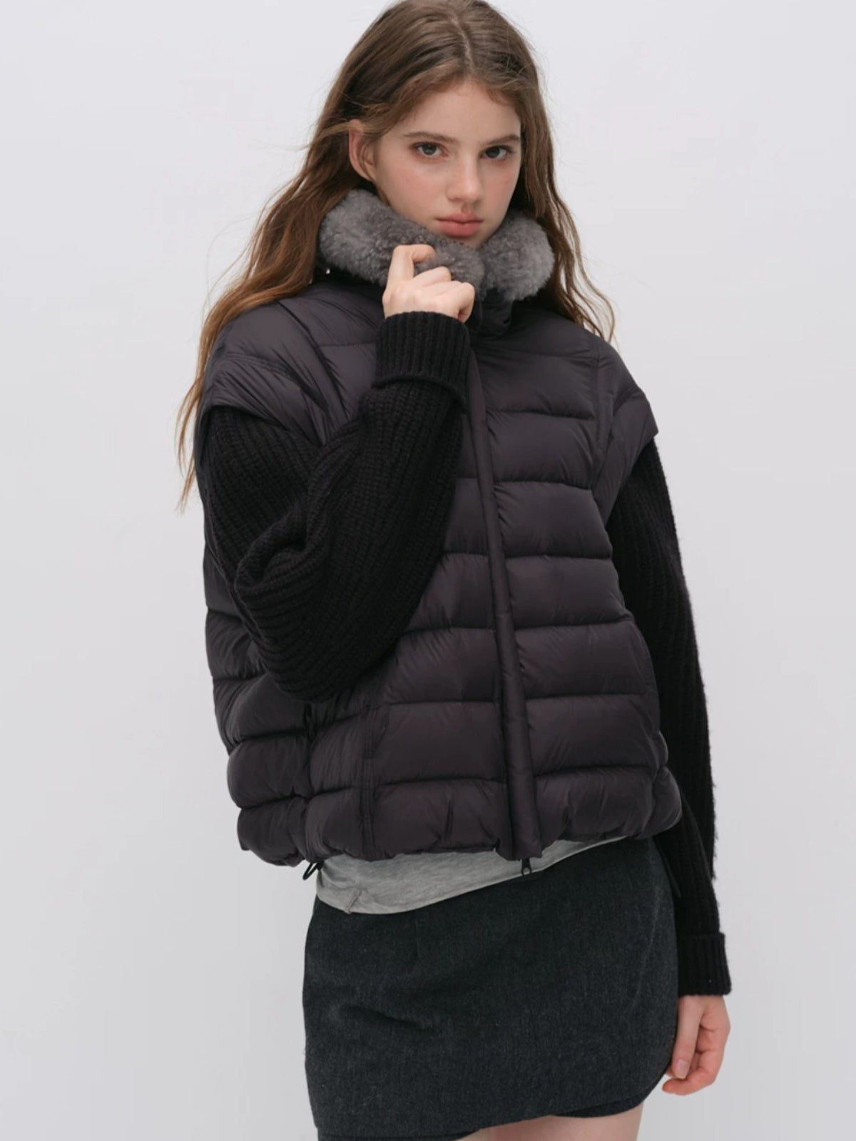 Detachable Sleeve Down Puffer Jacket