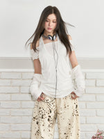 Layered Short Sleeve Pullover Top
