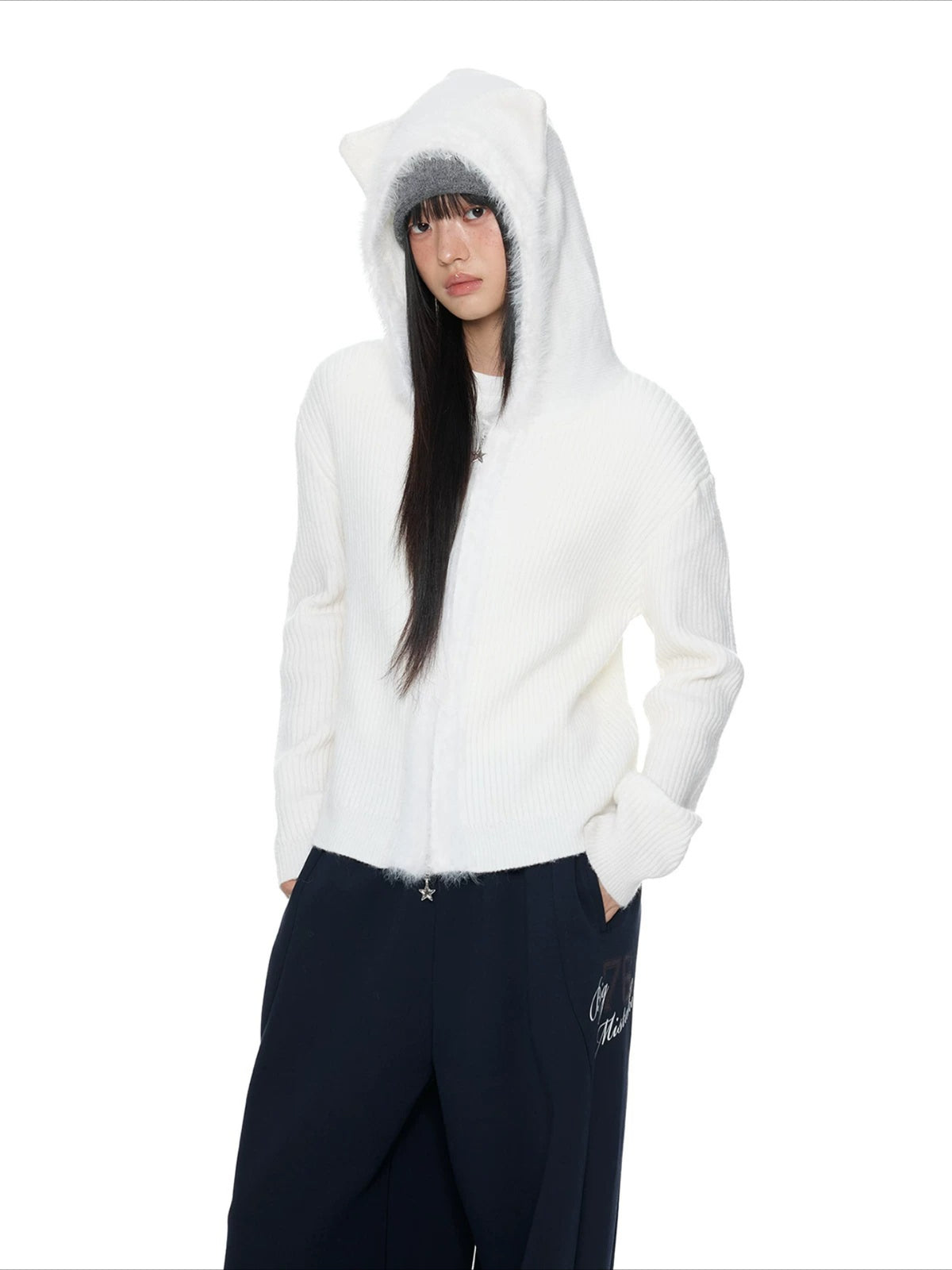 Bear Ear Knit Cardigan