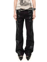 Black Stacked Street Trousers