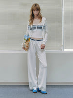 Striped Knit Three Piece Set