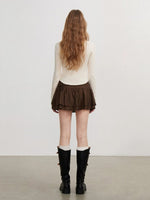 Pleated A Line Skirt